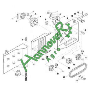 Позиція 2 Зірочки ланцюга Z = 32 AC852947 АС852947, Kverneland , Квернеланд